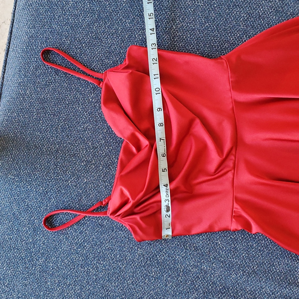 City Studios Juniors' Draped-Top Skater Dress, Size 1, Scarlet - Picture 6 of 10